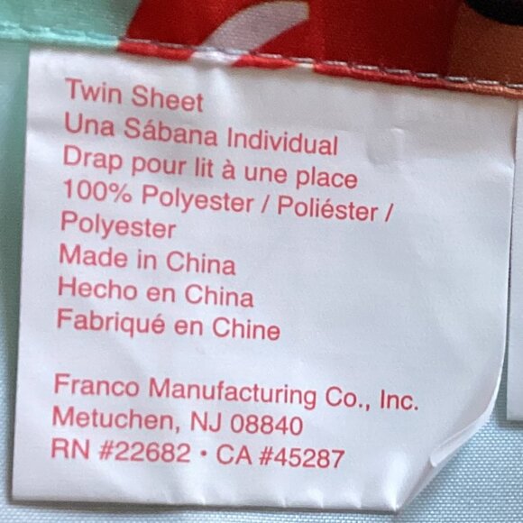 Super Mario Nintendo Kids Flat Twin Bed Sheet - Picture 5 of 5